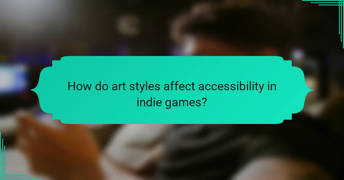 How do art styles affect accessibility in indie games?
