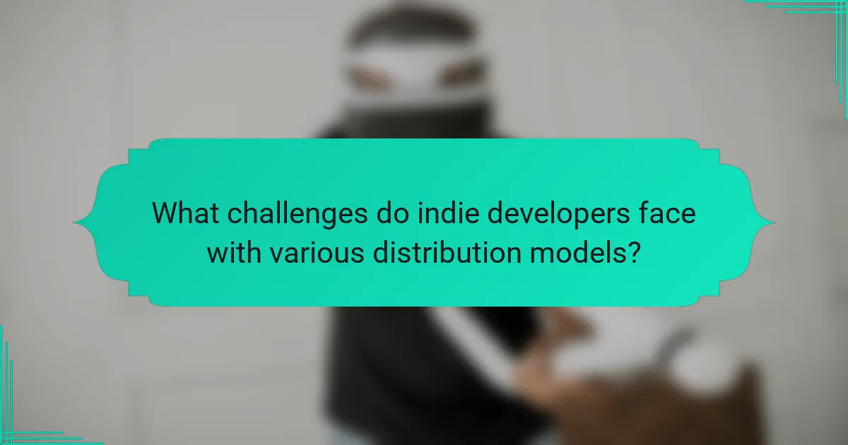 What challenges do indie developers face with various distribution models?