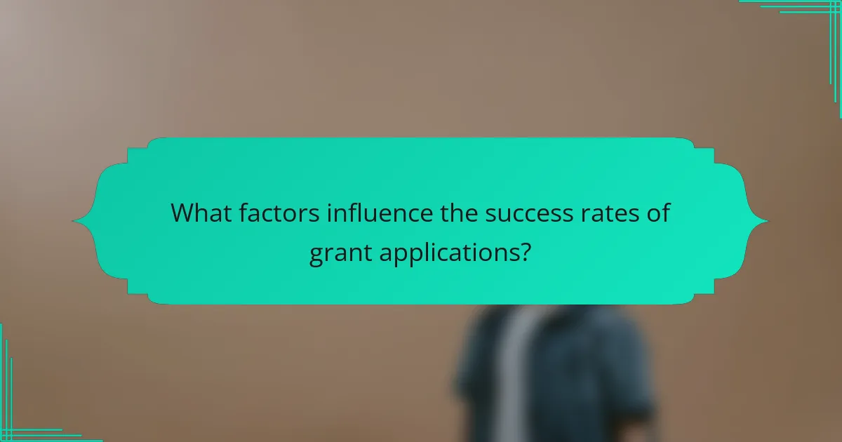 What factors influence the success rates of grant applications?