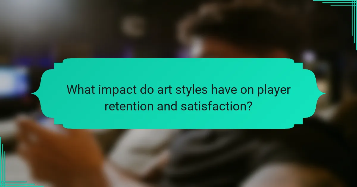 What impact do art styles have on player retention and satisfaction?