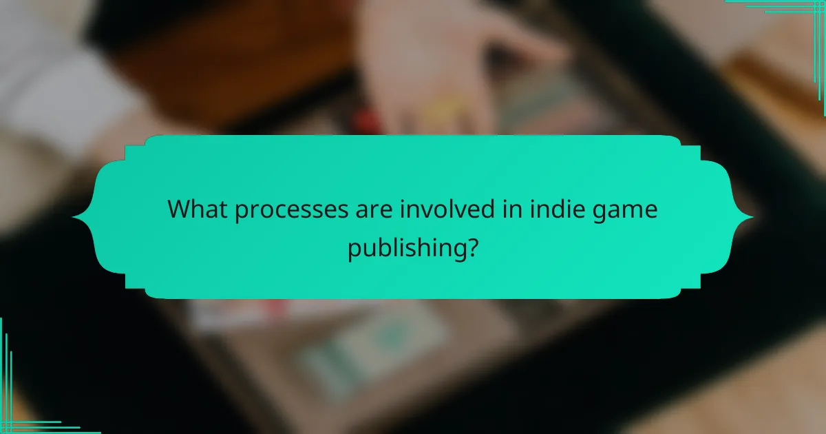 What processes are involved in indie game publishing?